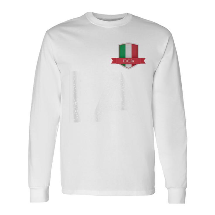 Italienische Flagge Buchstabe I Und A Italien Italia Rot Langarmshirts Geschenkideen