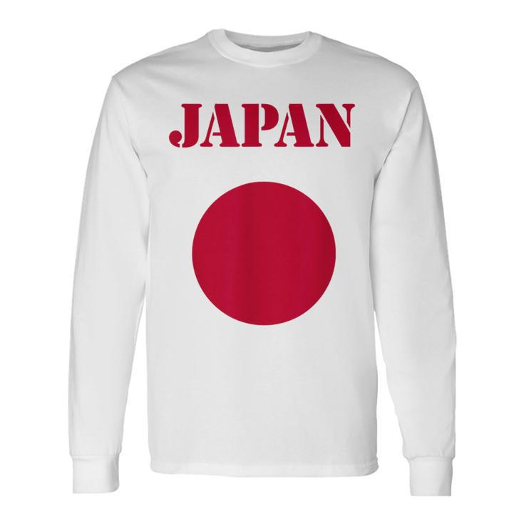Japan Flag Japanese Flag Long Sleeve T-Shirt