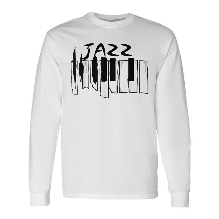 Jazz Lovers Jazz Piano Keys For Music Long Sleeve T-Shirt