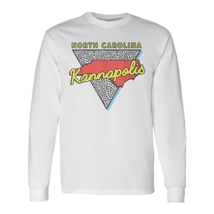 Kannapolis North Carolina Retro Triangle Nc City Long Sleeve T-Shirt