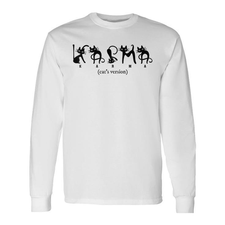 Karma Catersion Alphabet Katzenliebhaber Country Music Langarmshirts Geschenkideen