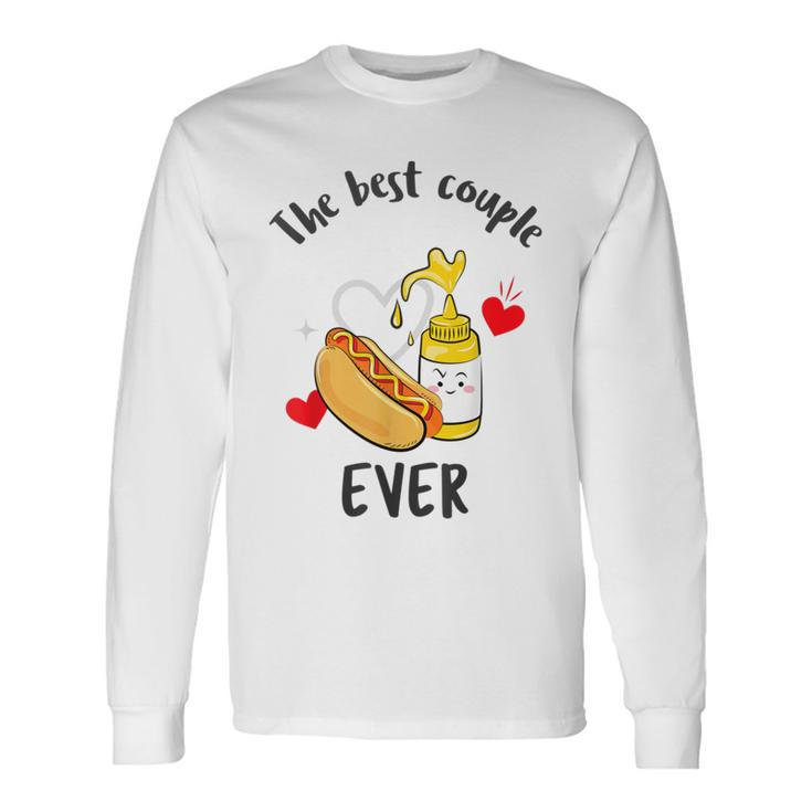 Kawaii Cute Hotdog And Mustard For Fast Food Classic Long Sleeve T-Shirt