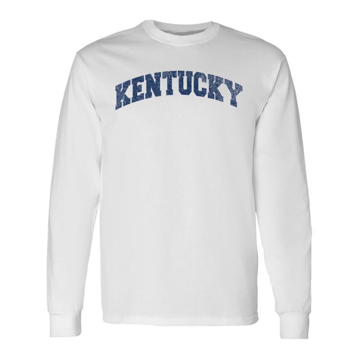 Kentucky Varsity Style Vintage Grey Long Sleeve T-Shirt