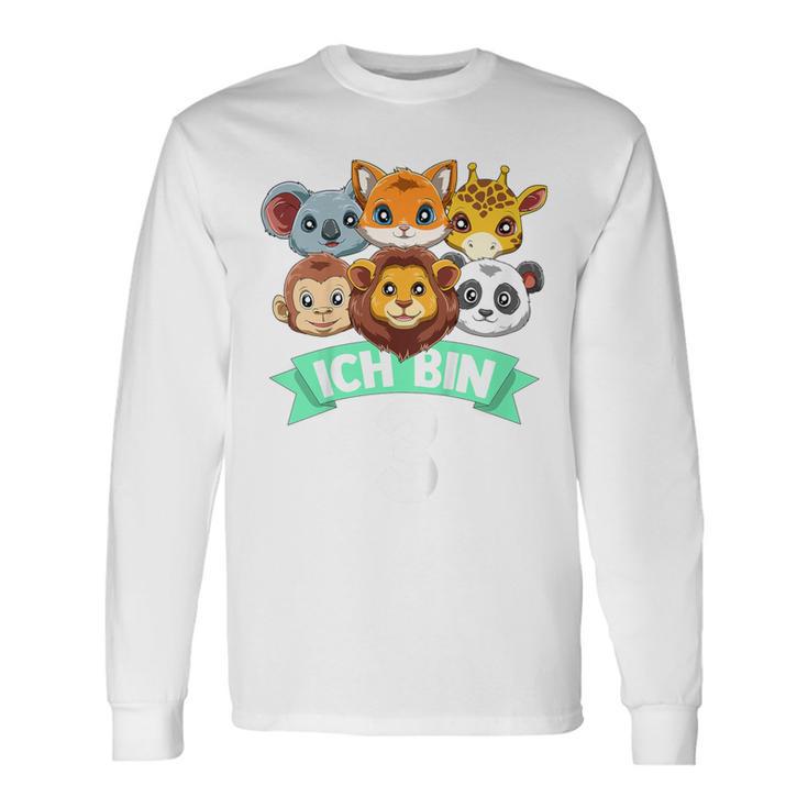 Kinder 3 Geburtstag Zoo Tiere 3 Jahre Alt Süßes Kinder Langarmshirts Geschenkideen