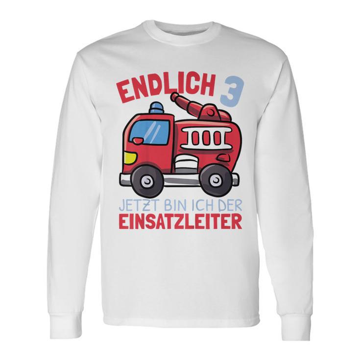 Kinder Jetzt Bin Ich Einsatzleiter Endlich 3 Jahre Boys Fire Brigade Langarmshirts Geschenkideen