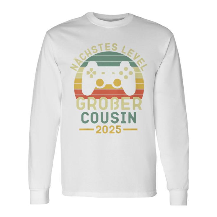 Kinder Nächstes Level Großer Cousin 2025 Großer Cousin 2025 Langarmshirts Geschenkideen