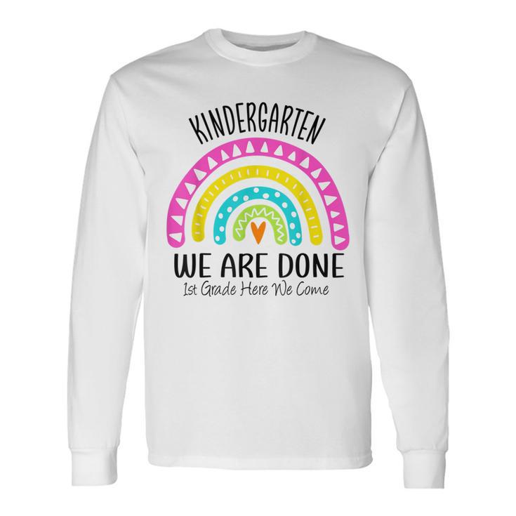 Kindergarten Abschluss 1 Klasse Hier Kommen Wir Regenbogen Langarmshirts Geschenkideen