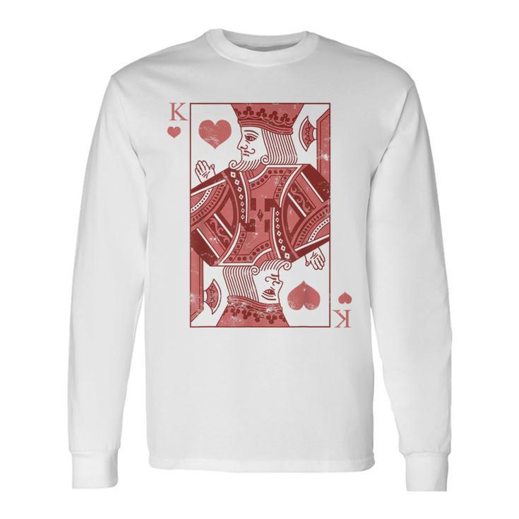 King Of Hearts Valentines Day Cool V-Day Couple Matching Long Sleeve T-Shirt