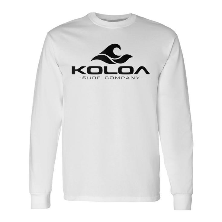 Koloa Surf Classic Wave Black Logo Long Sleeve T-Shirt