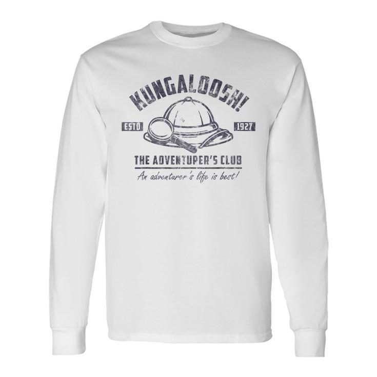 Kungaloosh Adventurer Club Adventure Life Vintage Long Sleeve T-Shirt