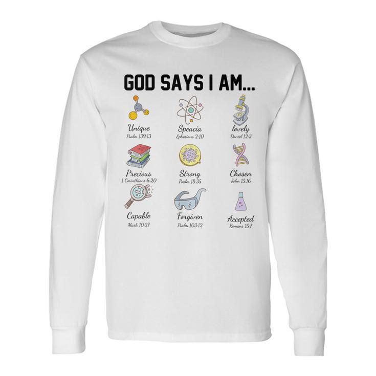 Lab Tech God Says I Am Lab Week 2024 Medical Assistant Long Sleeve T-Shirt