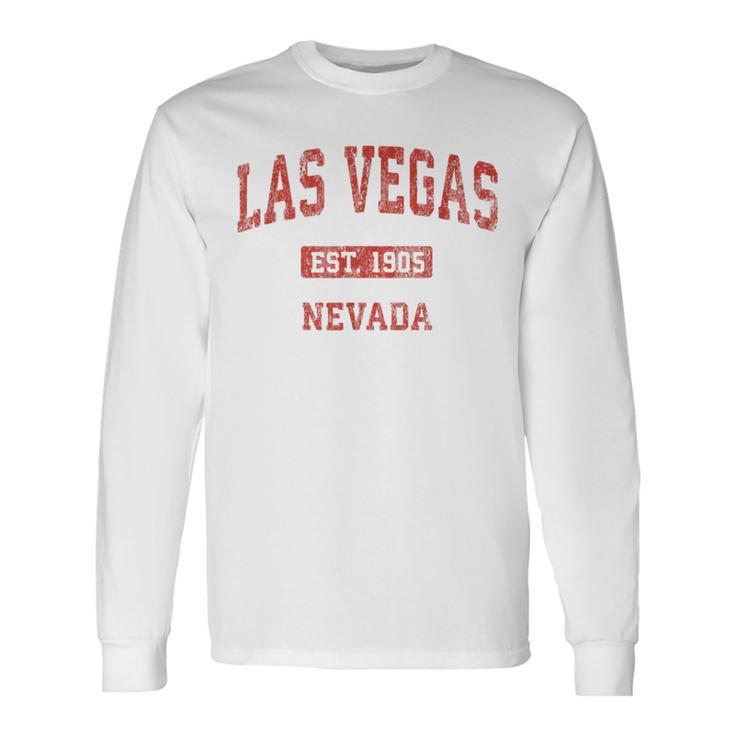 Las Vegas Nevada Nv Vintage Athletic Sports Long Sleeve T-Shirt