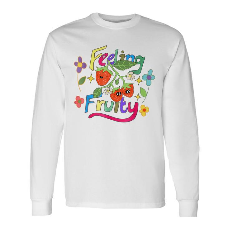 Lesbian Gay Pride Month Feeling Fruity Lgbtq Fruit Rainbow Long Sleeve T-Shirt Gifts ideas