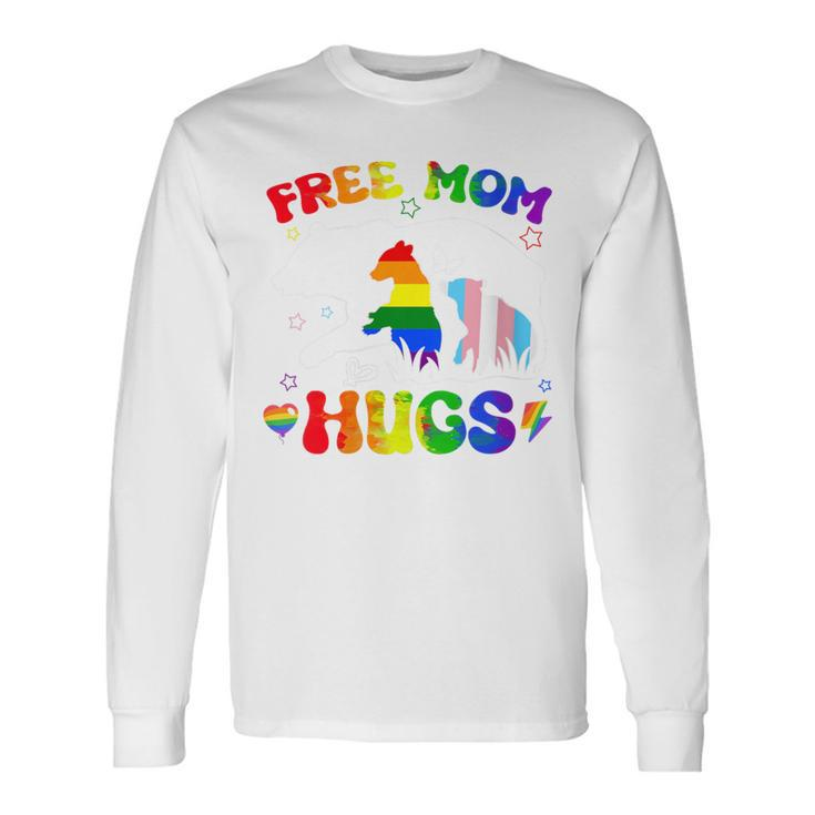 Lgbtq Pride Mama Bear Free Mom Hugs Lgbt Rainbow Long Sleeve T-Shirt