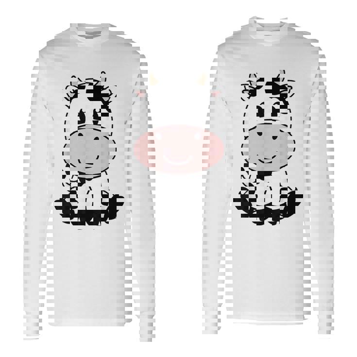 Lindo Animal Deaca Blanco Negro Con Estampado Deaca Kawaii Camiseta de manga larga Ideas de regalos
