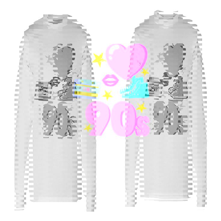 I Love The 90S Disco Retro Regalo Nacido En Los 90 Sin Mangas Camiseta de manga larga