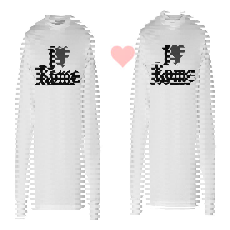 I Love Heart Roma Italia Camiseta de manga larga