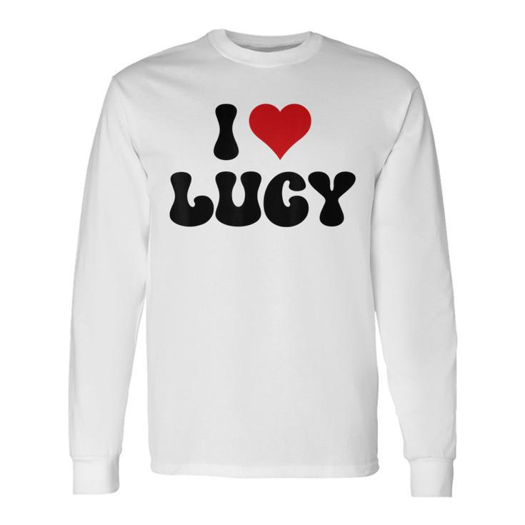 I Love Lucy I Heart Lucy Valentine's Day Long Sleeve T-Shirt
