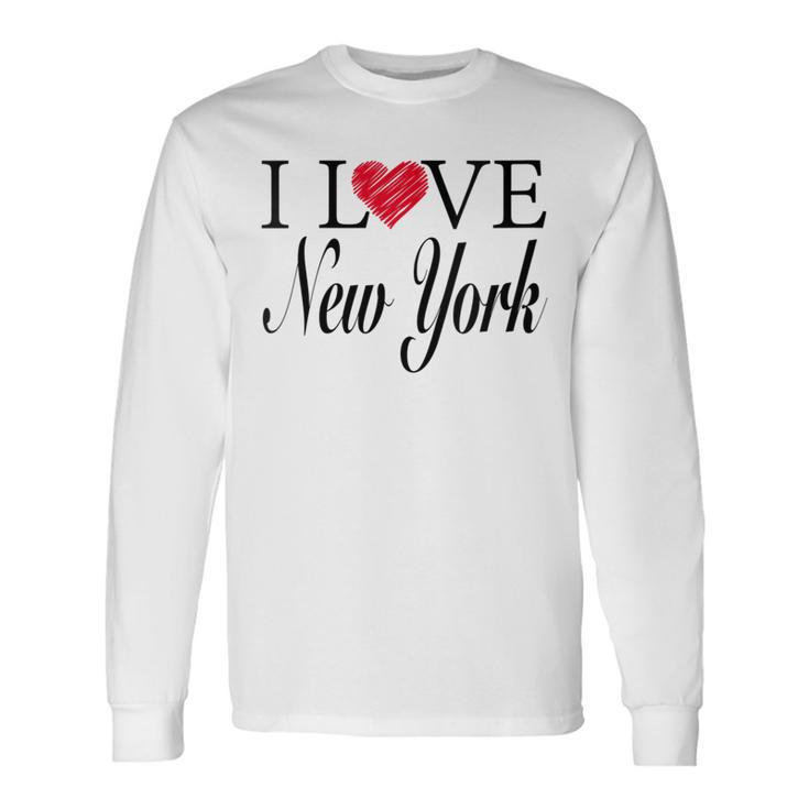 I Love Ny New York Heart Long Sleeve T-Shirt