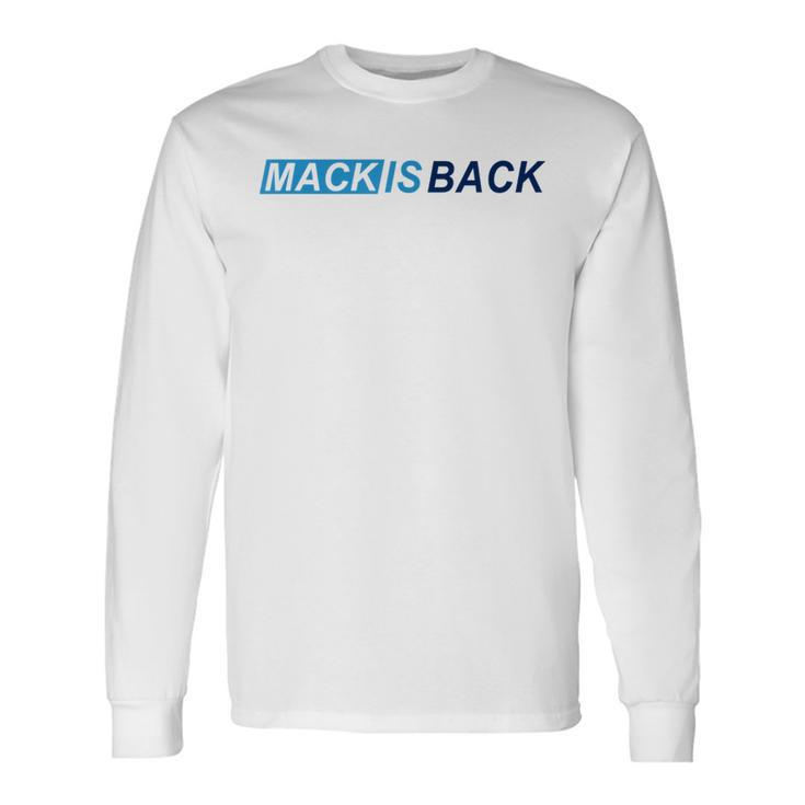 Mack Is Back Slanted Text Football T Long Sleeve T-Shirt