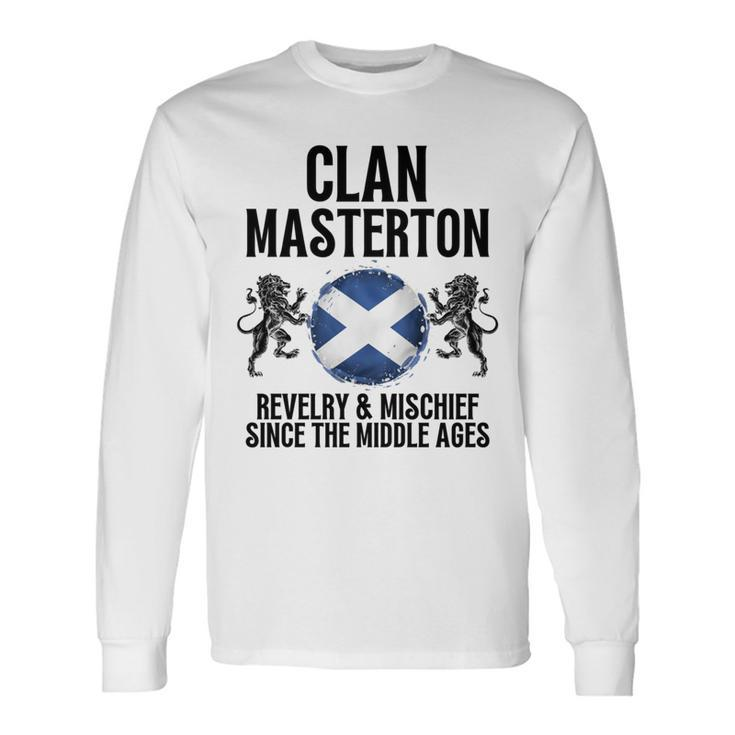 Masterton Clan Scottish Family Name Scotland Heraldry Long Sleeve T-Shirt