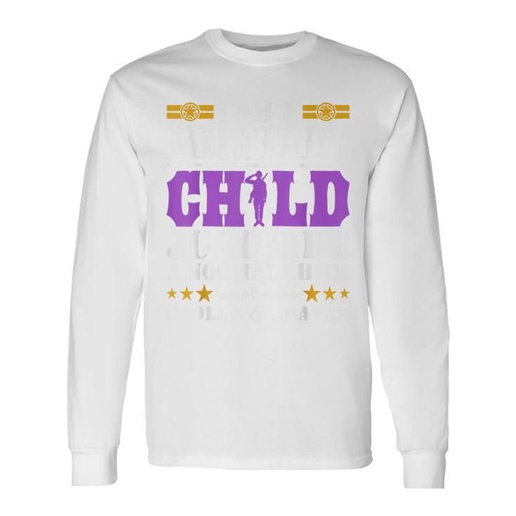 I Am A Military Child Purple Up For Military Child Month Long Sleeve T-Shirt