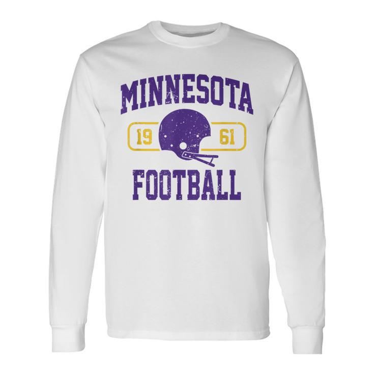 Minnesota Football Athletic Vintage Sports Team Fan Long Sleeve T-Shirt
