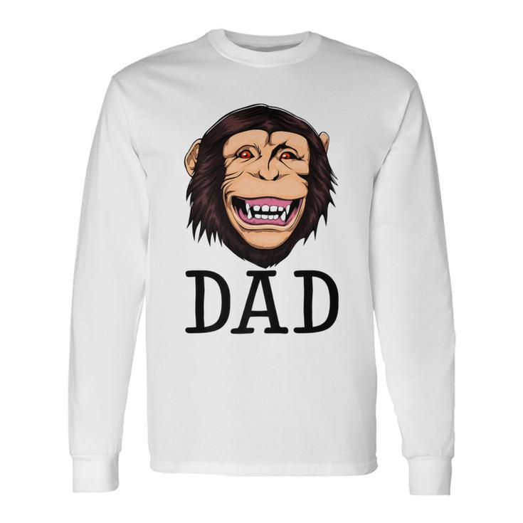 Monkey Dad Animal Jungle Humorous Long Sleeve T-Shirt