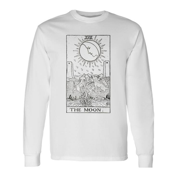 The Moon Tarot Card Vintage Long Sleeve T-Shirt