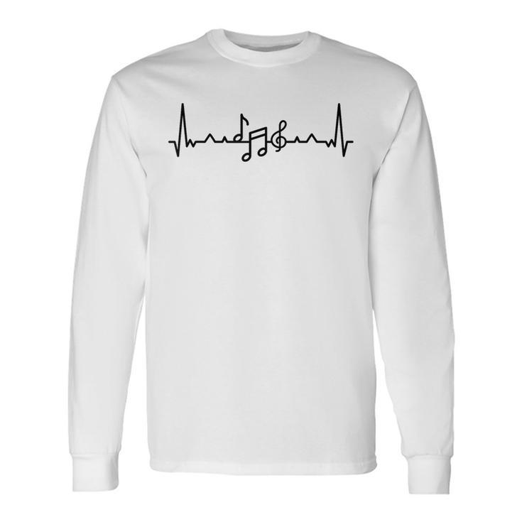 Music Heartbeat Music For Music Lover Long Sleeve T-Shirt