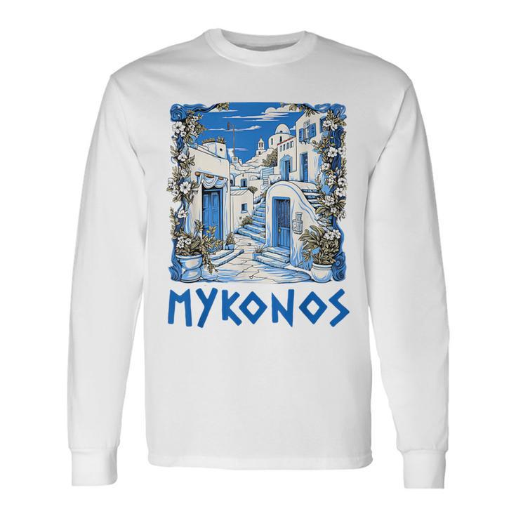 Mykonos Souvenir Mykonos Greece Mykonos Langarmshirts Geschenkideen