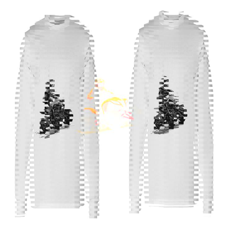 Niños 8 Años De Edad Quad Fiesta De Cumpleaños Tema Atv 4 Wheeler Camiseta de manga larga