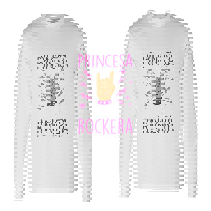 Niños No Soy Una Princesa Soy Una Rockera Camiseta de manga larga