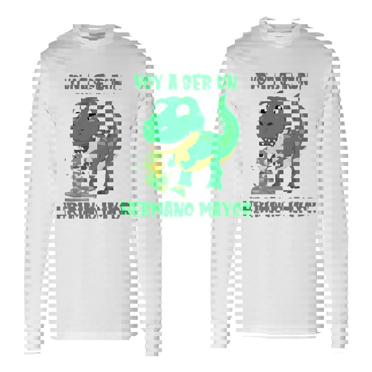 Niñosoy A Ser Un Hermano Mayor Dinosaurio Con Huevo Idea Dino Camiseta de manga larga