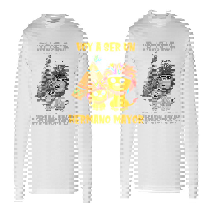 Niñosoy A Ser Un Hermano Mayor León Indio Futuro Embarazo Idea Camiseta de manga larga