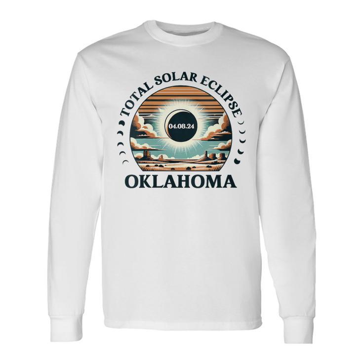 Oklahoma Eclipse 40824 America Total Solar Eclipse 2024 Long Sleeve T-Shirt