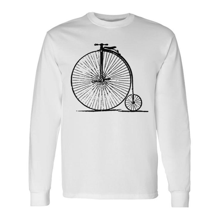 Old School Penny Farthing High Wheel Bike Bicycle Vintage Long Sleeve T-Shirt