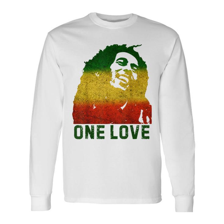 One Reggae Love Reggae Music Lover Jamaica Rock Roots Long Sleeve T-Shirt