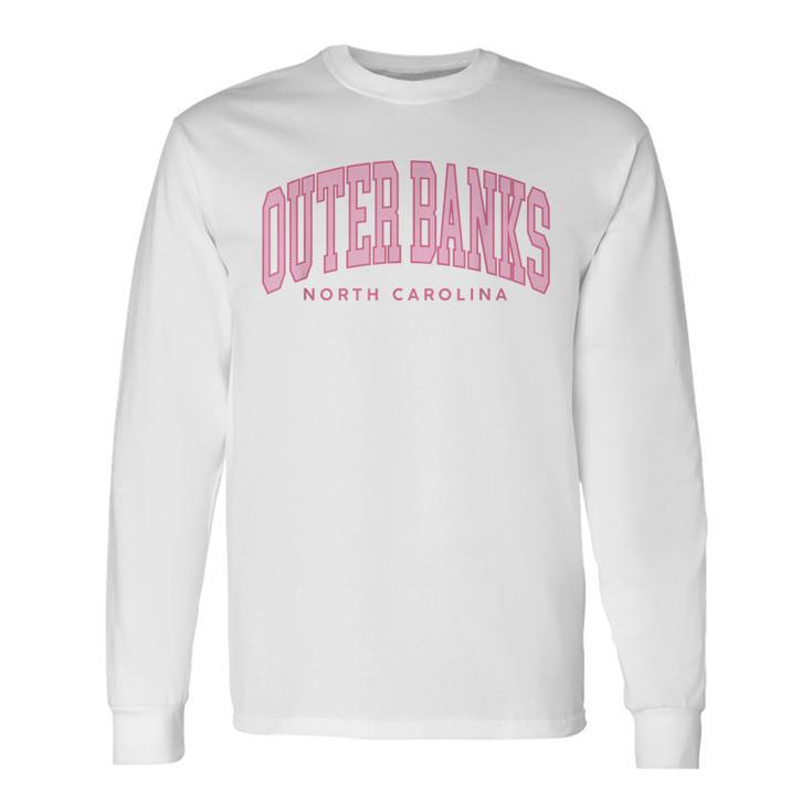 Outer Banks Obx North Carolina Summer Retro Preppy Throwback Long Sleeve T-Shirt