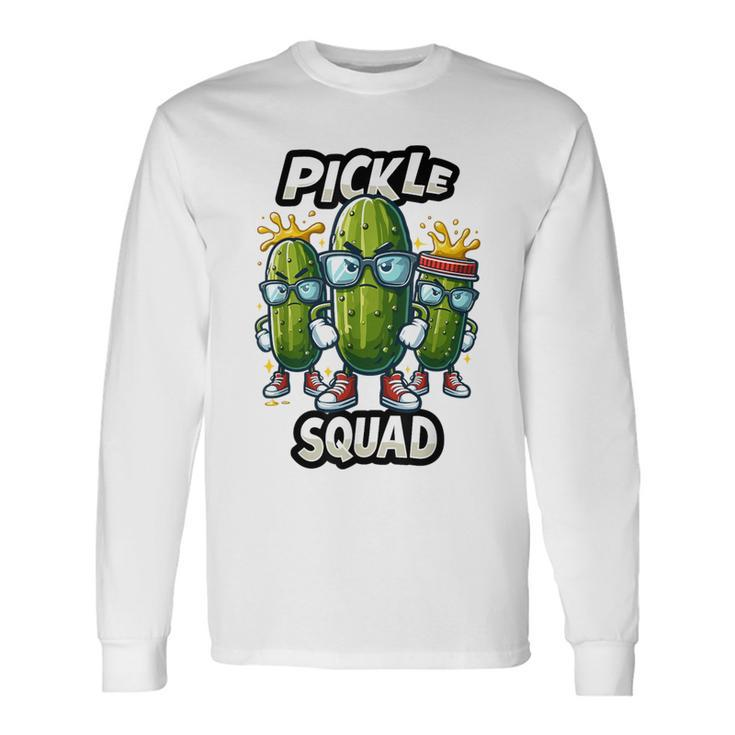 Pickle Squad Pickle Costume Vegan Cucumber Pickles Long Sleeve T-Shirt Gifts ideas