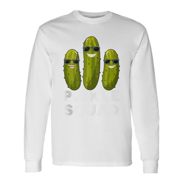 Pickle Squad Vegan Dill Pickle Costume Adult Pickle Squad Long Sleeve T-Shirt