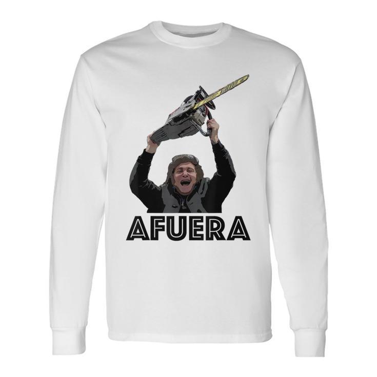 President Milei Afuera Long Sleeve T-Shirt