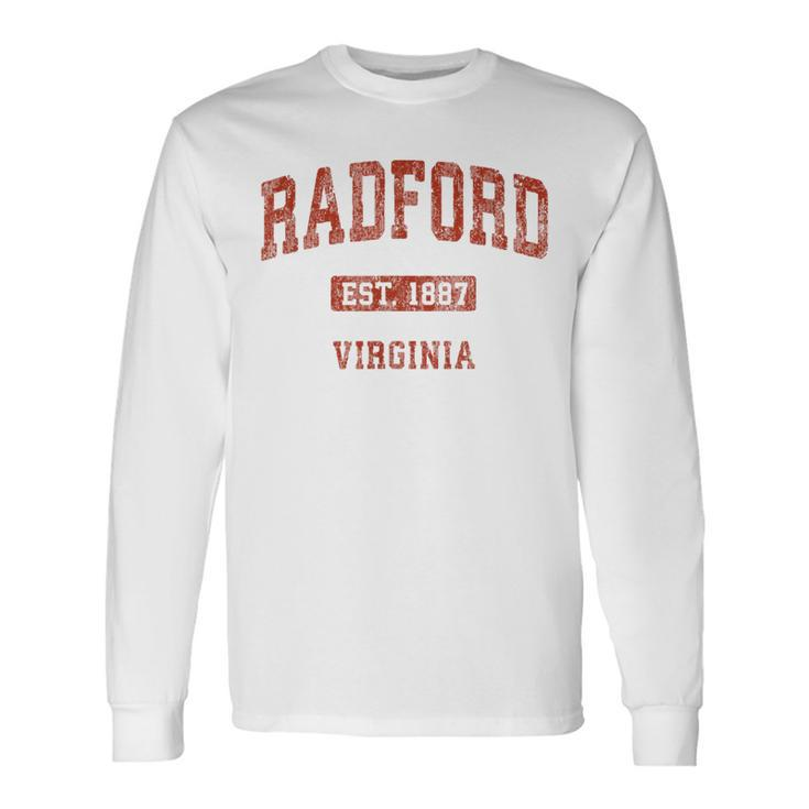 Radford Virginia Va Vintage Athletic Sports Long Sleeve T-Shirt