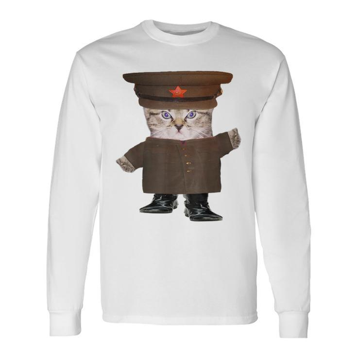 Red Army Kitten Long Sleeve T-Shirt