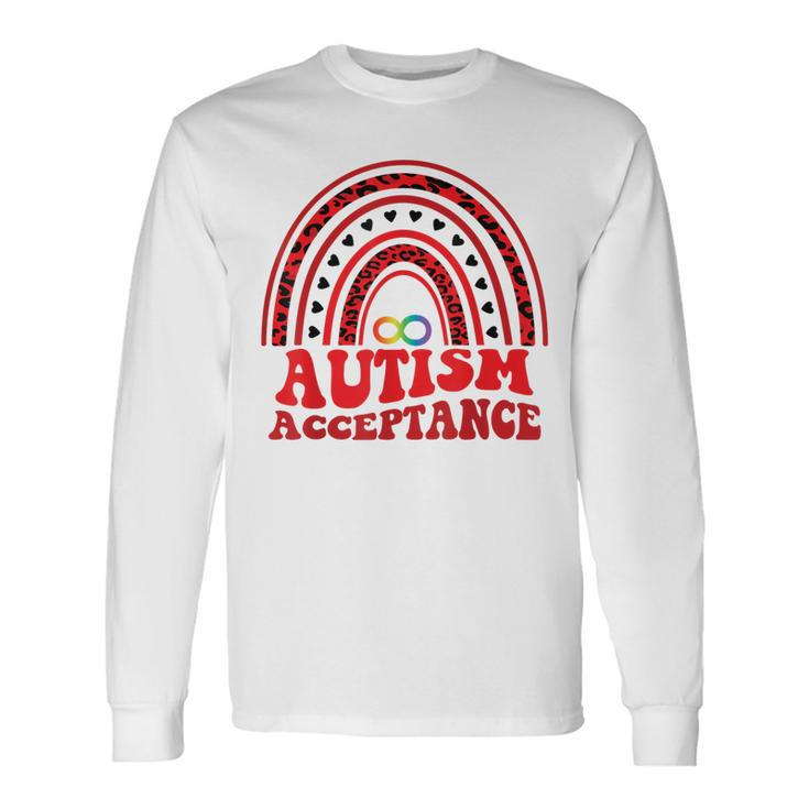 Red Instead Autism Awareness Acceptance Education Teacher Long Sleeve T-Shirt