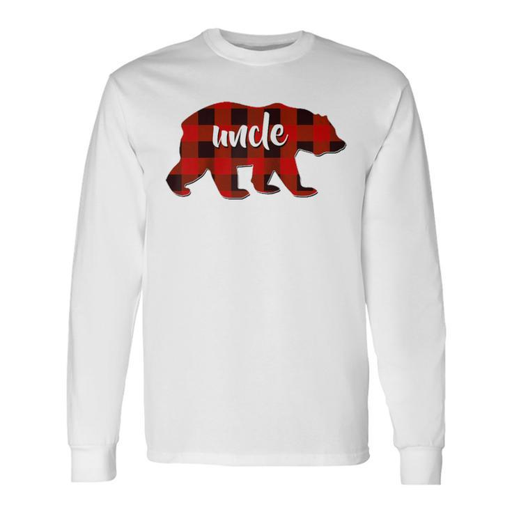 Red Plaid Uncle Buffalo Matching Family Pajama Christmas Long Sleeve T-Shirt