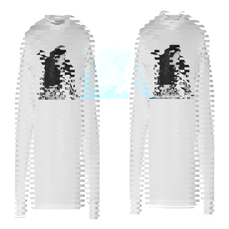 Regalo De Ballena Asesina Saltando Orca Sin Mangas Camiseta de manga larga