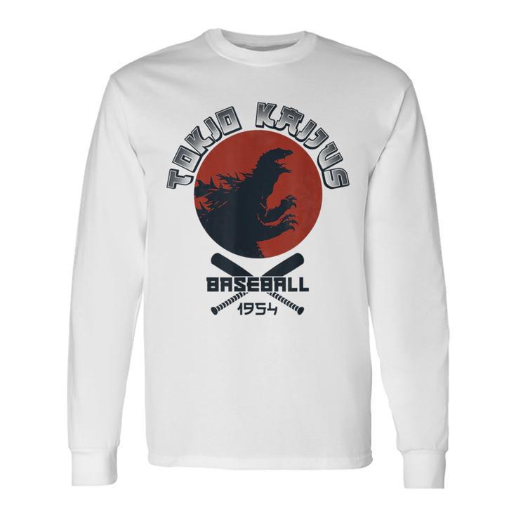 Retro 1954 Baseball Japanese Team Kaijus Fan T Long Sleeve T-Shirt