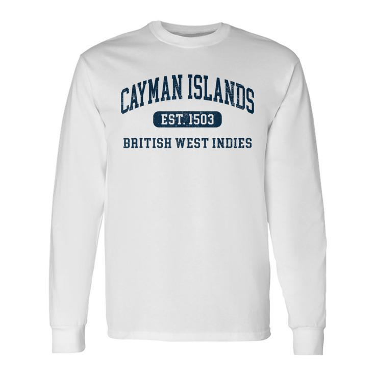 Retro Grand Cayman Islands 1503 Vintage Vacation Souvenir Long Sleeve T-Shirt