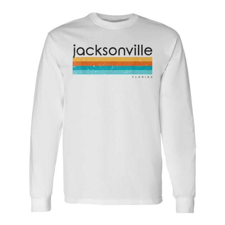 Retro Jacksonville Florida Fl Vintage Long Sleeve T-Shirt